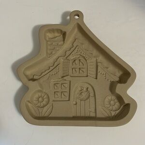Vintage Mary Engelbreit Christmas holiday stoneware cookie house mold Taiwan